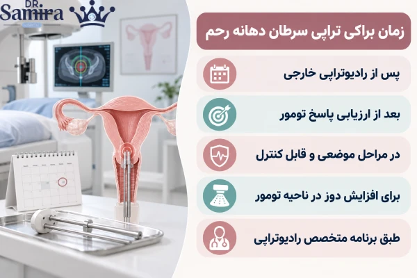 زمان براکی تراپی سرطان دهانه رحم
